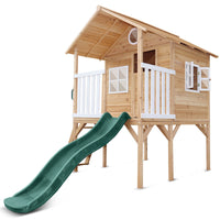 Lifespan kids archie elevated cubby house with green slide 2