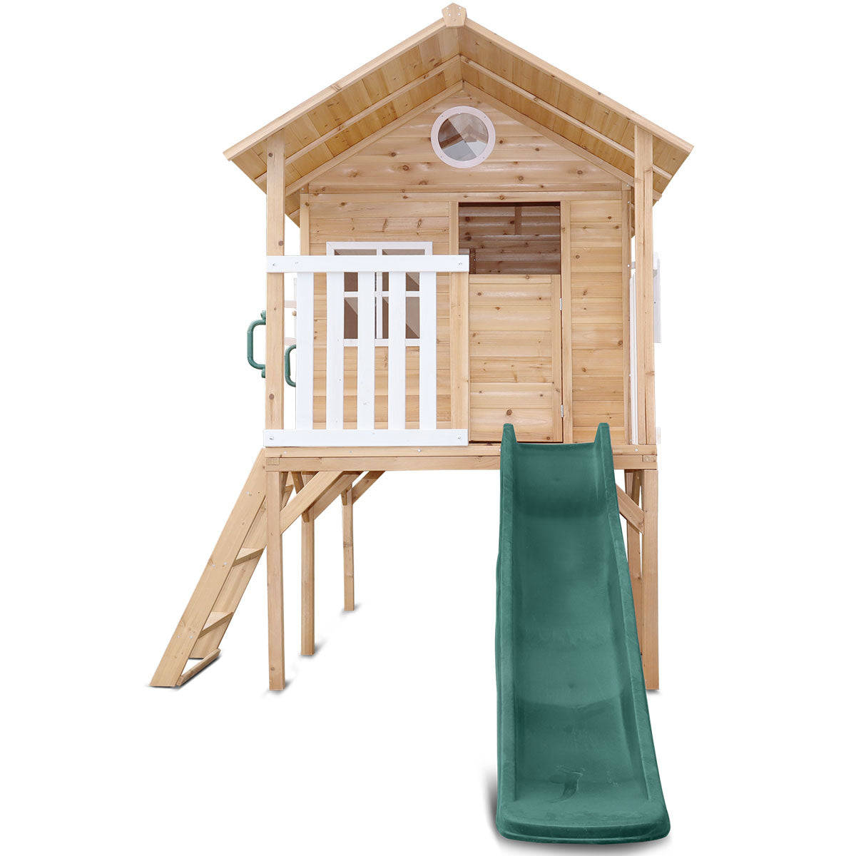 Lifespan kids archie elevated cubby house with green slide 3