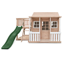 Lifespan Kids Finley Cubby House with 1.8m Slide - Blue and Green
