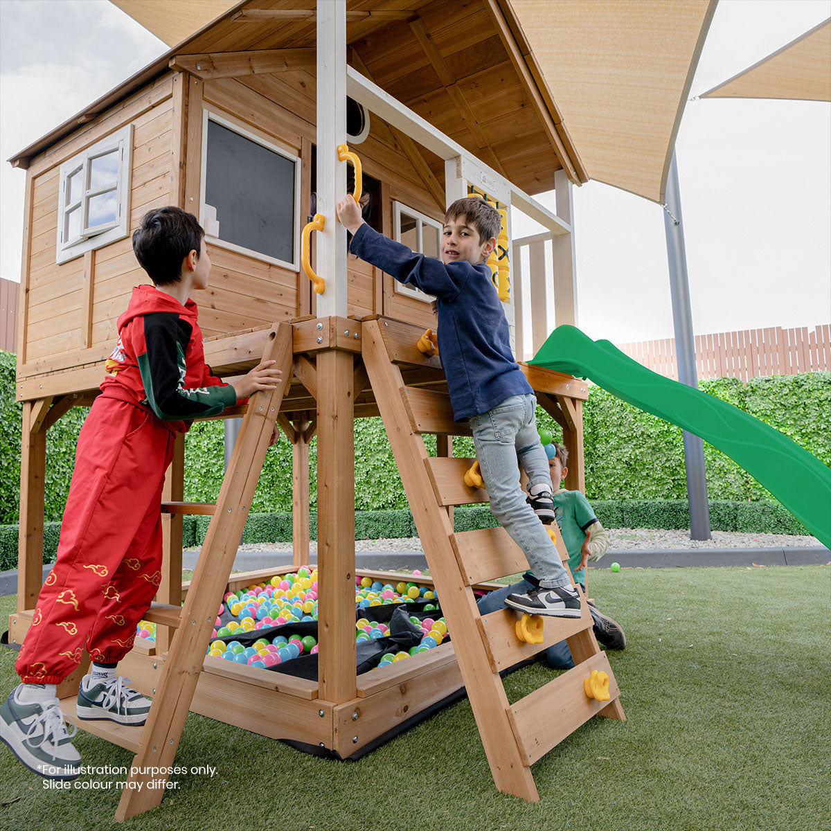 Lifespan Kids Warrigal Cubby House with 2.2m Slide - 4 Colours