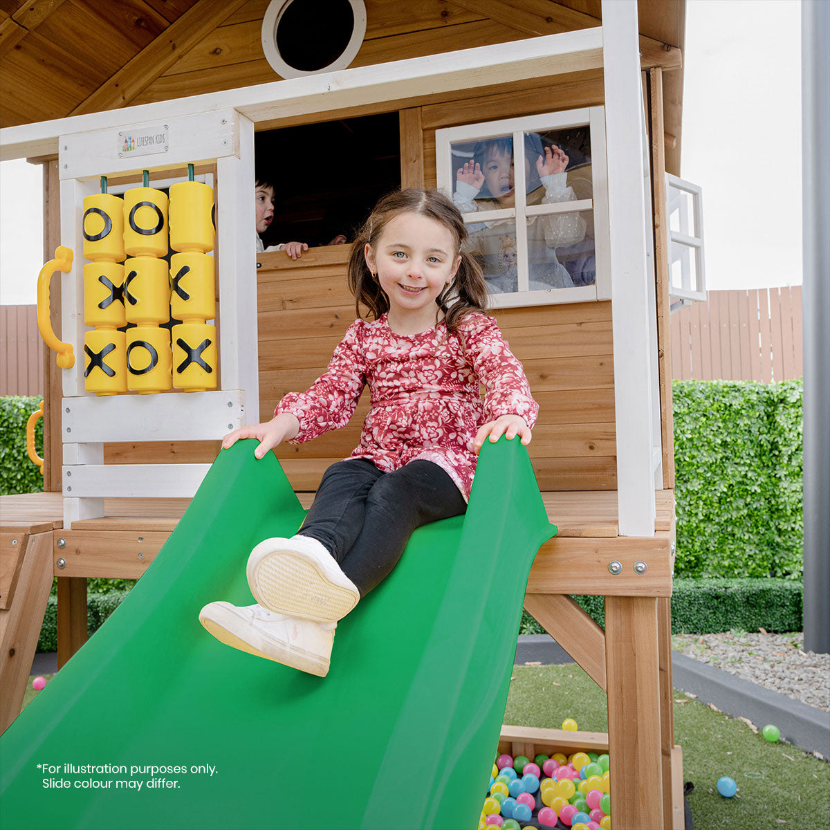 Lifespan Kids Warrigal Cubby House with 2.2m Slide - 4 Colours