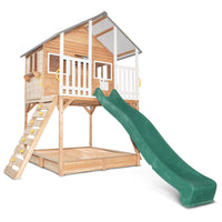 Lifespan Kids Winchester Cubby House with Elevation Platform - Green or Yellow Slide