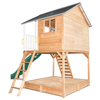 Lifespan Kids Winchester Cubby House with Elevation Platform - Green or Yellow Slide