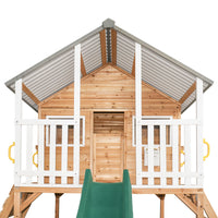 Lifespan Kids Winchester Cubby House with Elevation Platform - Green or Yellow Slide