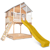 Lifespan Kids Winchester Cubby House with Elevation Platform - Green or Yellow Slide