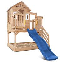 Lifespan Kids Silverton Cubby House with 1.8m Slide - Blue or Green