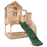 Lifespan Kids Silverton Cubby House with 1.8m Slide - Blue or Green
