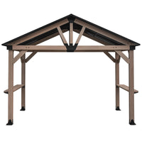 Yardtopia Oslo XL 3.6m x 2.4m BBQ/Grill Timber & Steel Gable Roof Gazebo
