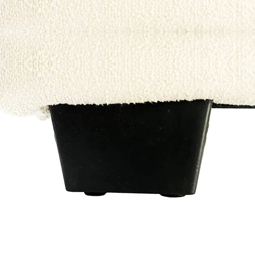 Alexa Queen Size High Rise Headboard Linen Fabric With Drawers - Beige