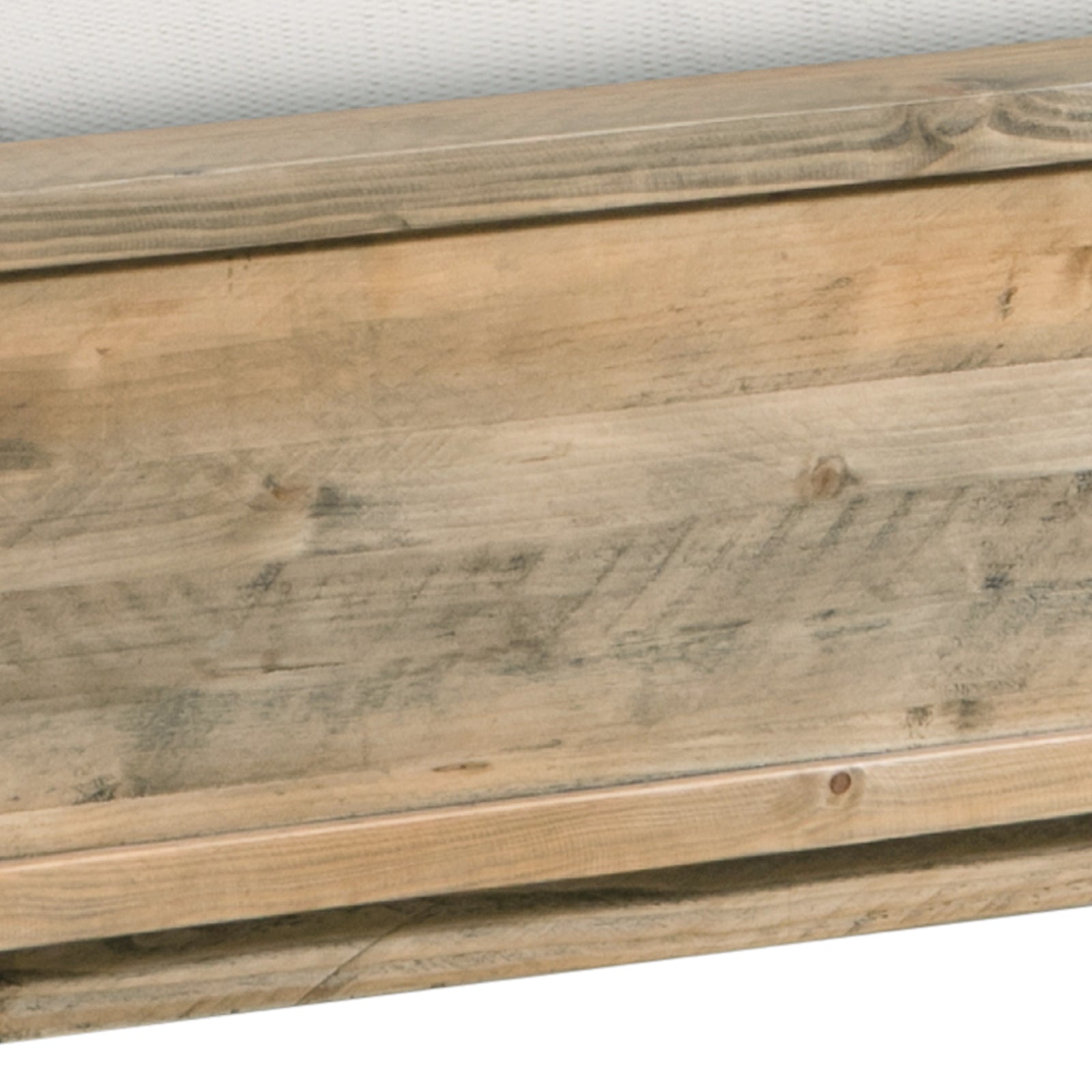 King Size Solid Wood Bed Frame in Antique Light Brown Finish