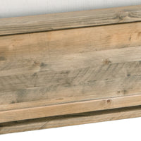 King Size Solid Wood Bed Frame in Antique Light Brown Finish