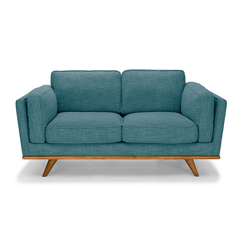 New York Sofa Set with Wooden Frame in Teal | 2 + 3 Seater