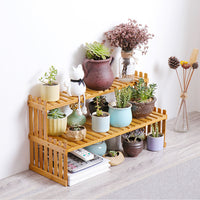 2 Tier Bamboo Plant Stand