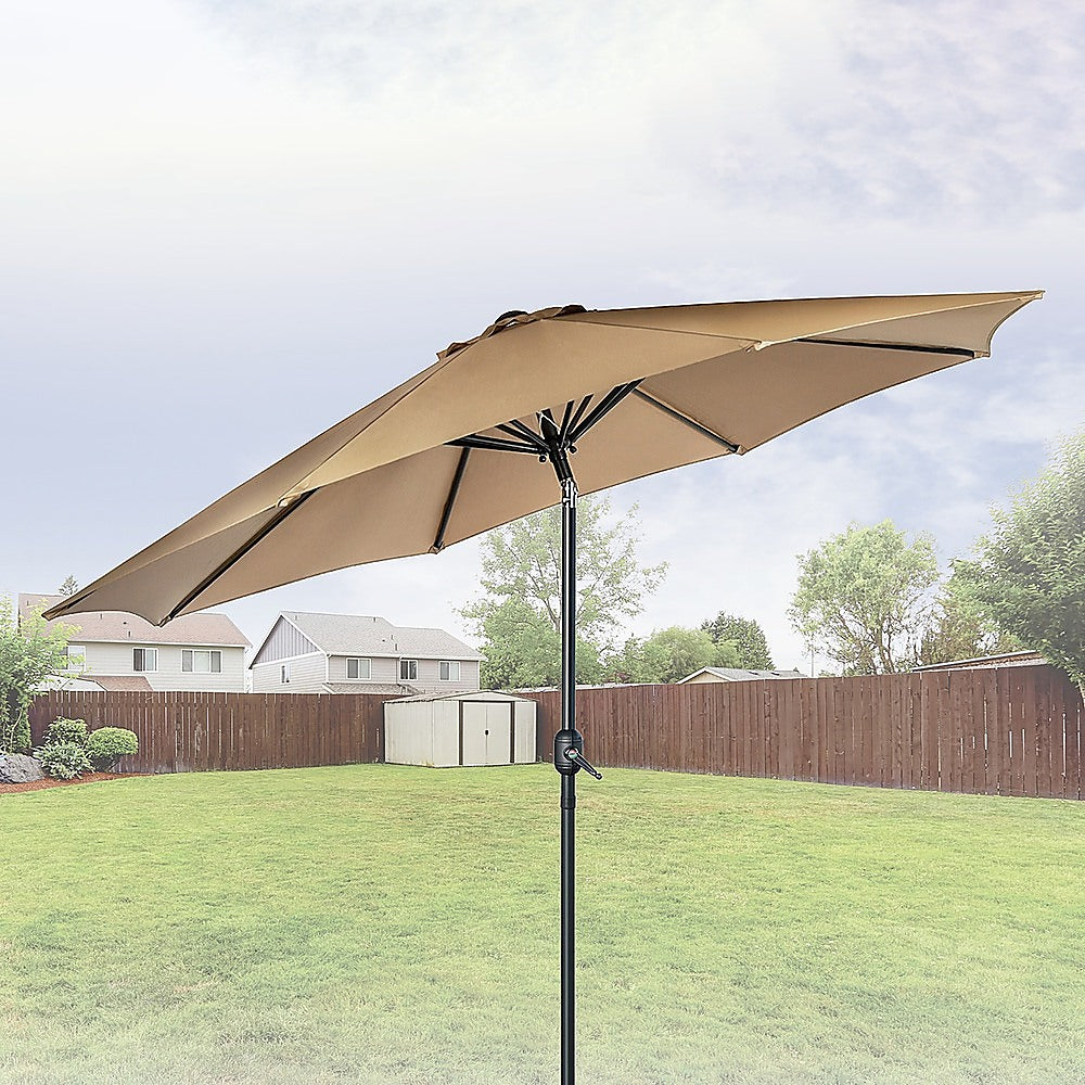 9ft patio umbrella outdoor garden table with 8 sturdy ribs 2