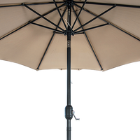 9FT Patio Umbrella Outdoor Garden Table with 8 Sturdy Ribs