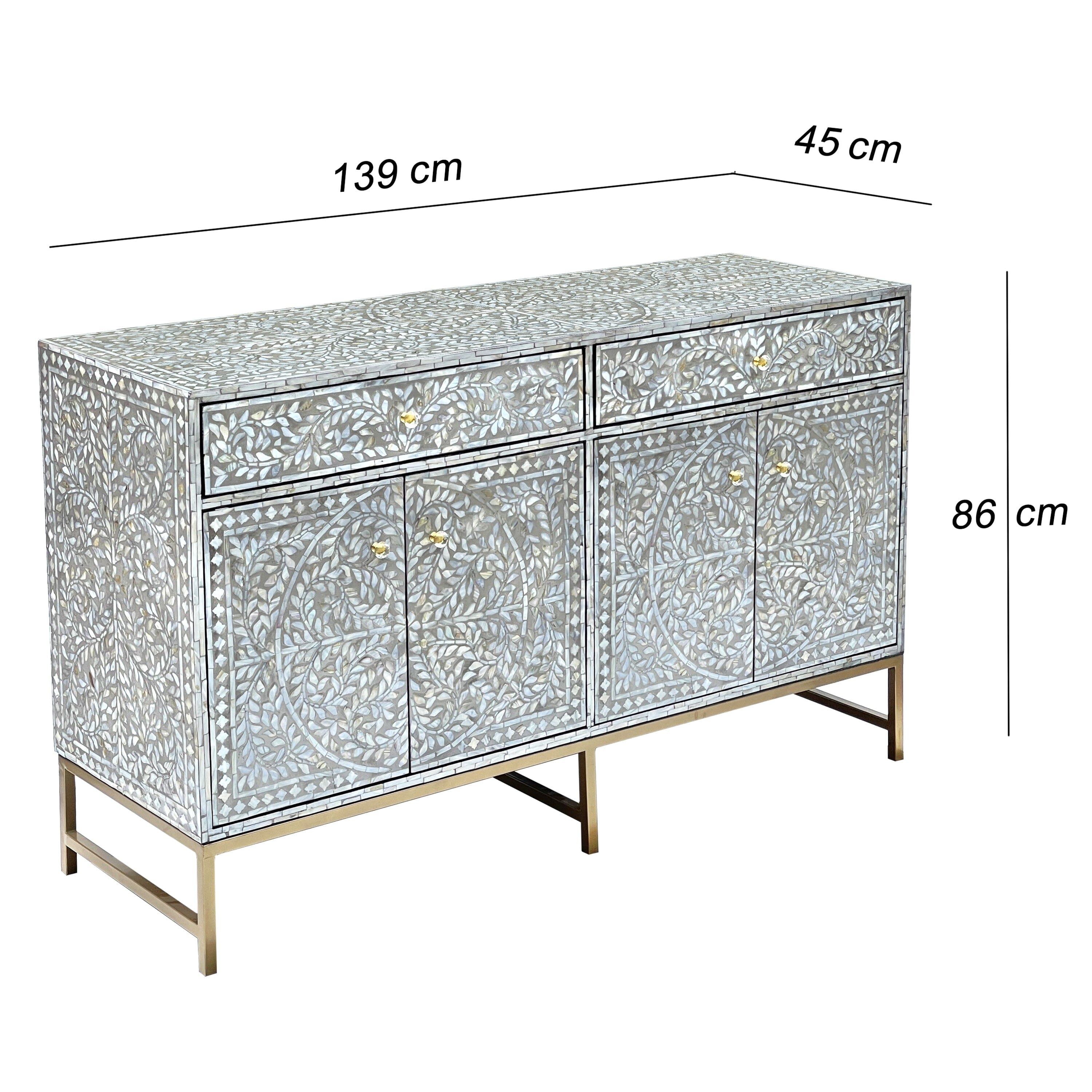 Mother of Pearl Hand Made Swish Sideboard - 86cms
