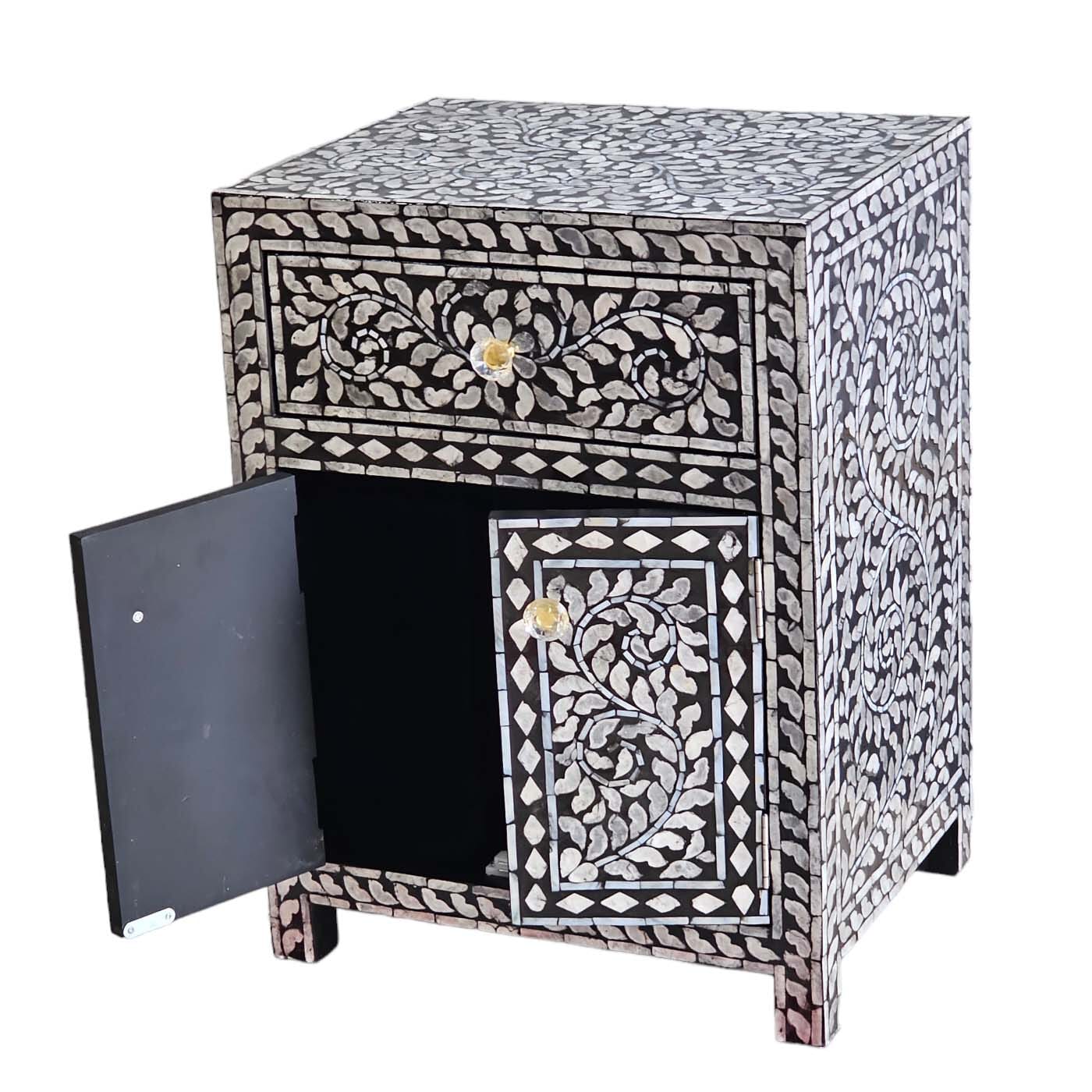 Jordan Shell Inlay Bedside Table