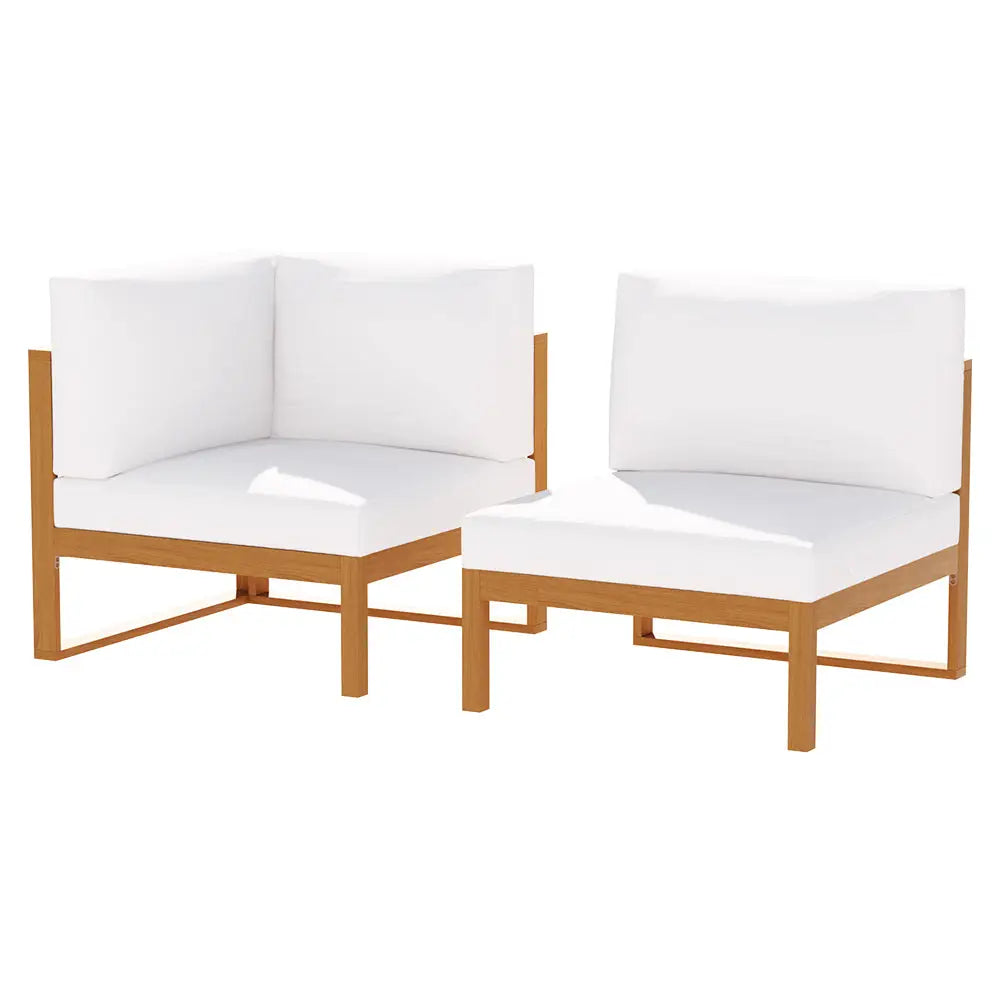 White leather outdoor sofa set chairs