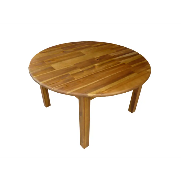 Acacia wood round table 90cm on wooden top