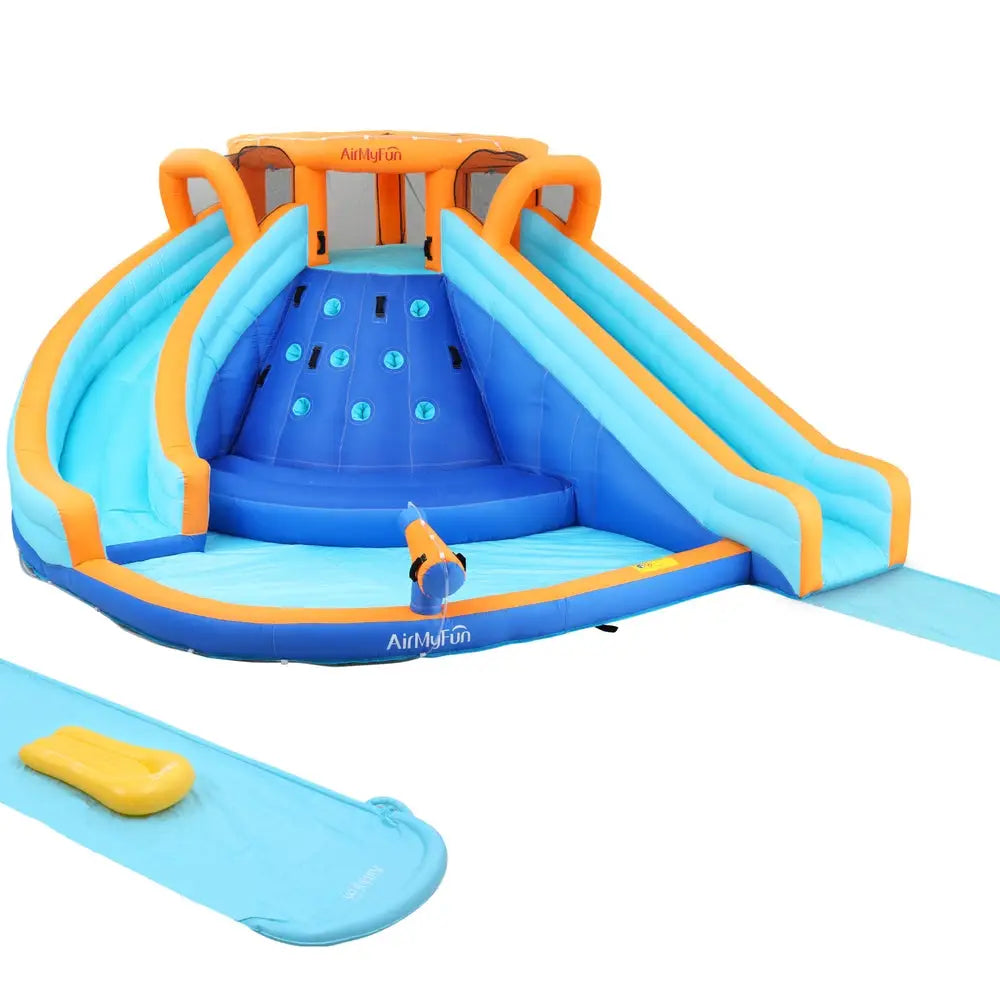 AirMyFun Kids Inflatable Pool Water Double Slide Park - 465X390cm