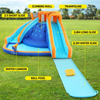 AirMyFun Kids Inflatable Pool Water Double Slide Park - 465X390cm