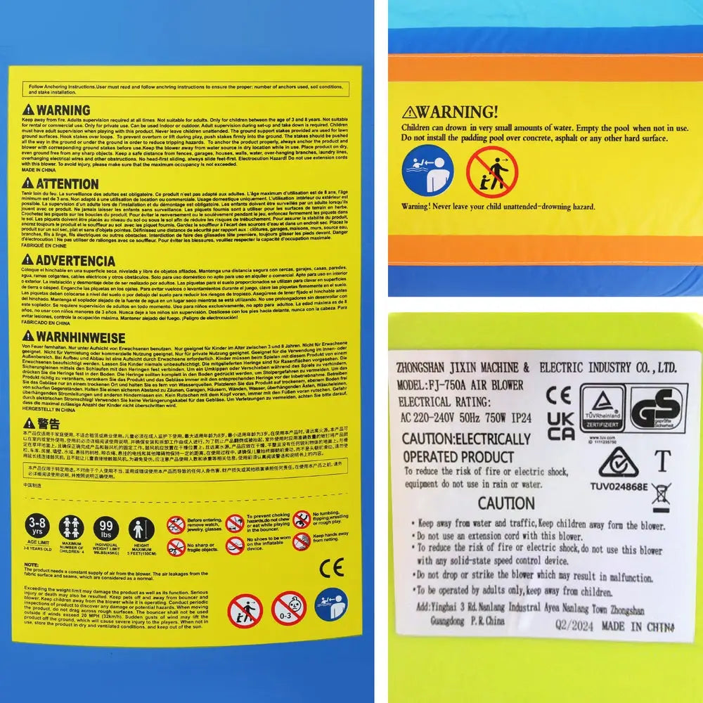 AirMyFun Kids Inflatable Pool Water Double Slide Park - 465X390cm