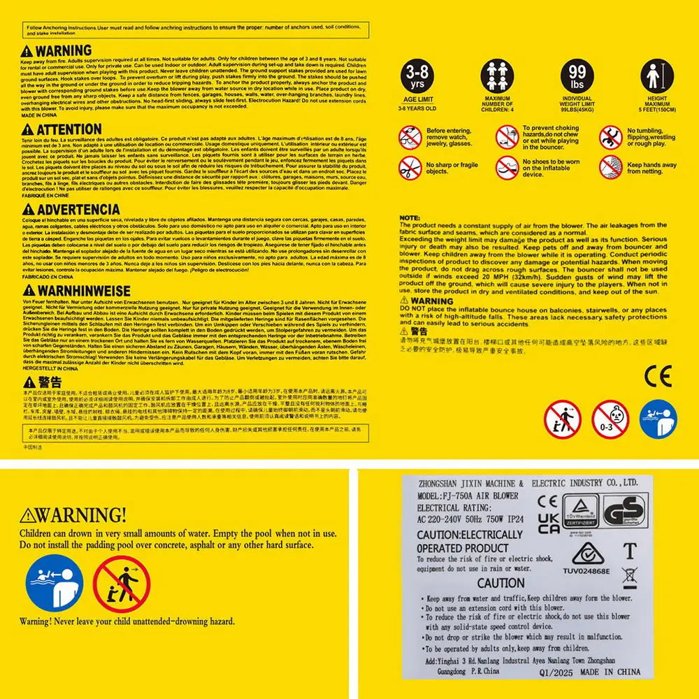 AirMyFun Kids Tropicana Inflatable Double Slide Water Park