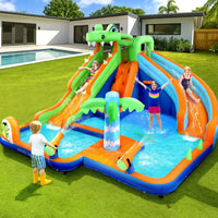 AirMyFun Kids Tropicana Inflatable Double Slide Water Park