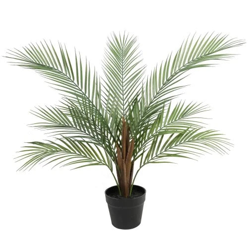 Artificial areca palm 80cm: beautiful potted palm tree in black pot