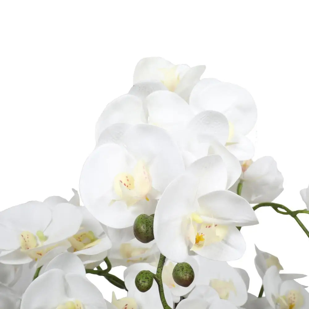 Handmade faux white orchids perfect for interior color schemes