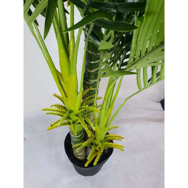 Artificial multi trunk hawaii palm 180cm - green plant in black pot