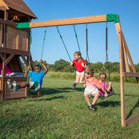 Backyard discovery cedar cove play centre with web swing