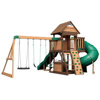 Backyard discovery cedar cove play centre with swing bars and slide