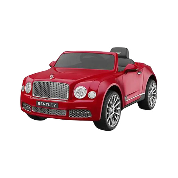 Red bentley mulsanne kids 12v electric ride on - white background