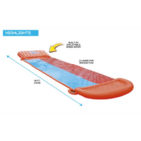 Bestway kids h20go double water slide with ramp - 5.5m, inflatable water slide diagram