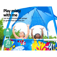 Bestway kids pool 183x51cm steel frame swimming play pools canopy 930l - just fun!