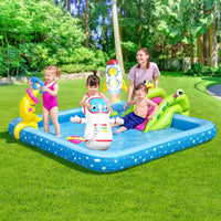 Bestway fantastic kids pool 228x206x84cm with robot - above ground play pool for garden hose fun