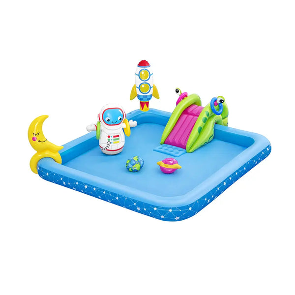 Bestway kids pool 228x206x84cm inflatable above ground swimming play pool featuring ’intex inflatable play center’
