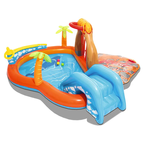 Bestway kids pool 265x265x104cm inflatable above ground swimming play pools 208l with detachable water blob