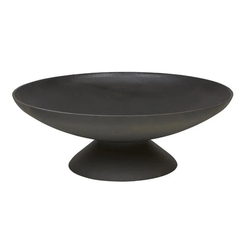 Black lassen cast iron fire pit on white background