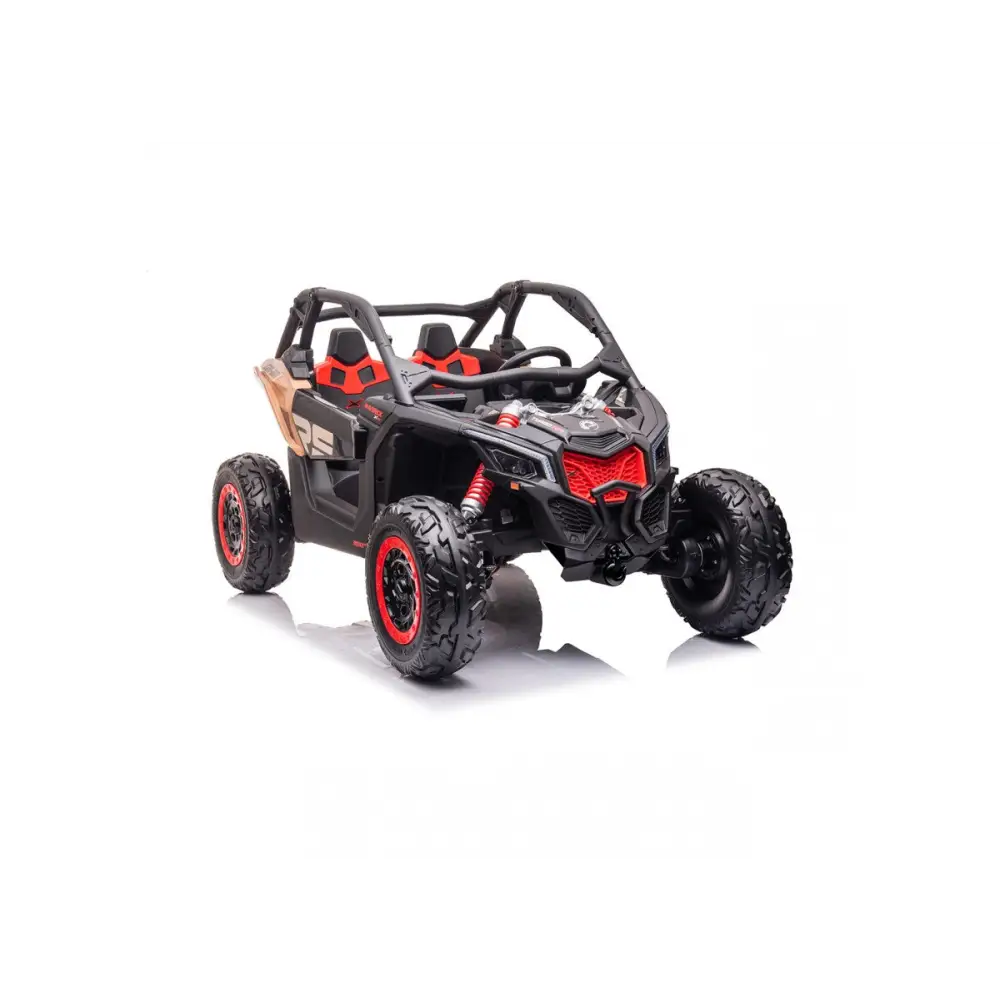 Can-am licensed electric utv 24v kids ride on - black with remote control and rear wheel suspension