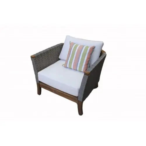 Classic armchair with seat cushions