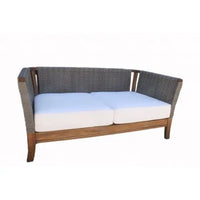 Classic outdoor 2 seater sofa made from durable wickers, ideal for harsh weather