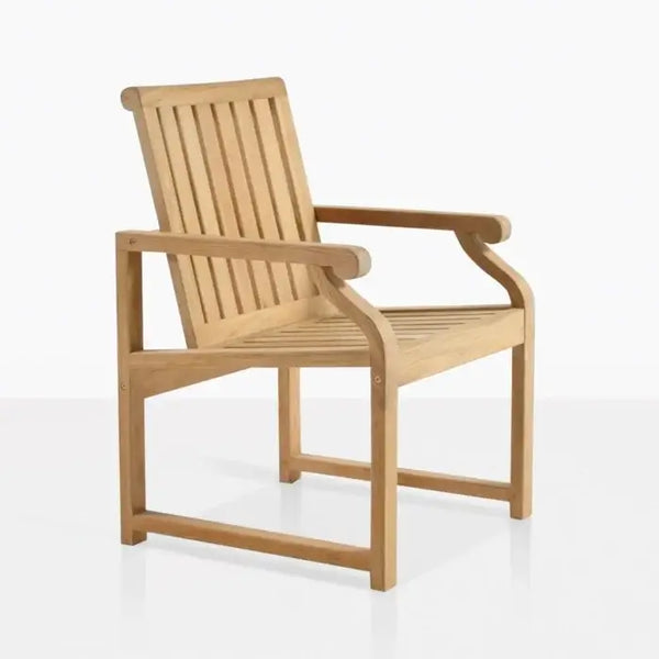 Coastal teak outdoor round dining table set with 8 chairs - natural 2