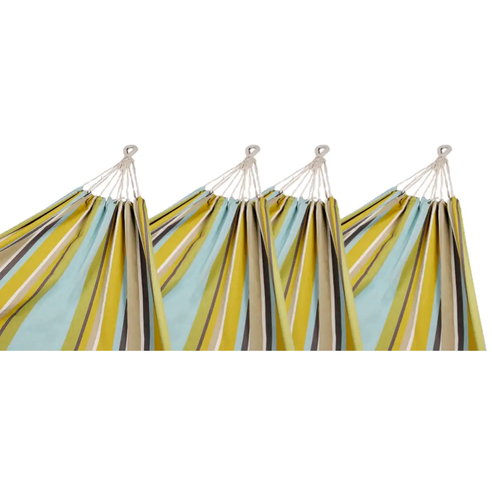 Corban aqua hammock multicoloured stripes - set of four yellow and blue striped paper bags
