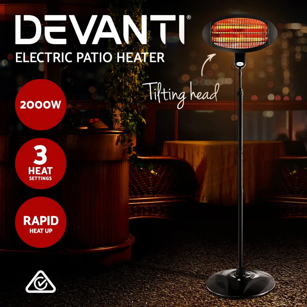 Devanti electric patio heater 2000w 2