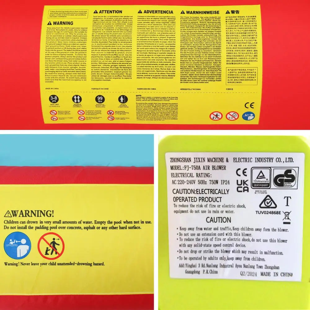 Doctor Dolphin Kids Inflatable Pool Water Slide Park - 575X445cm