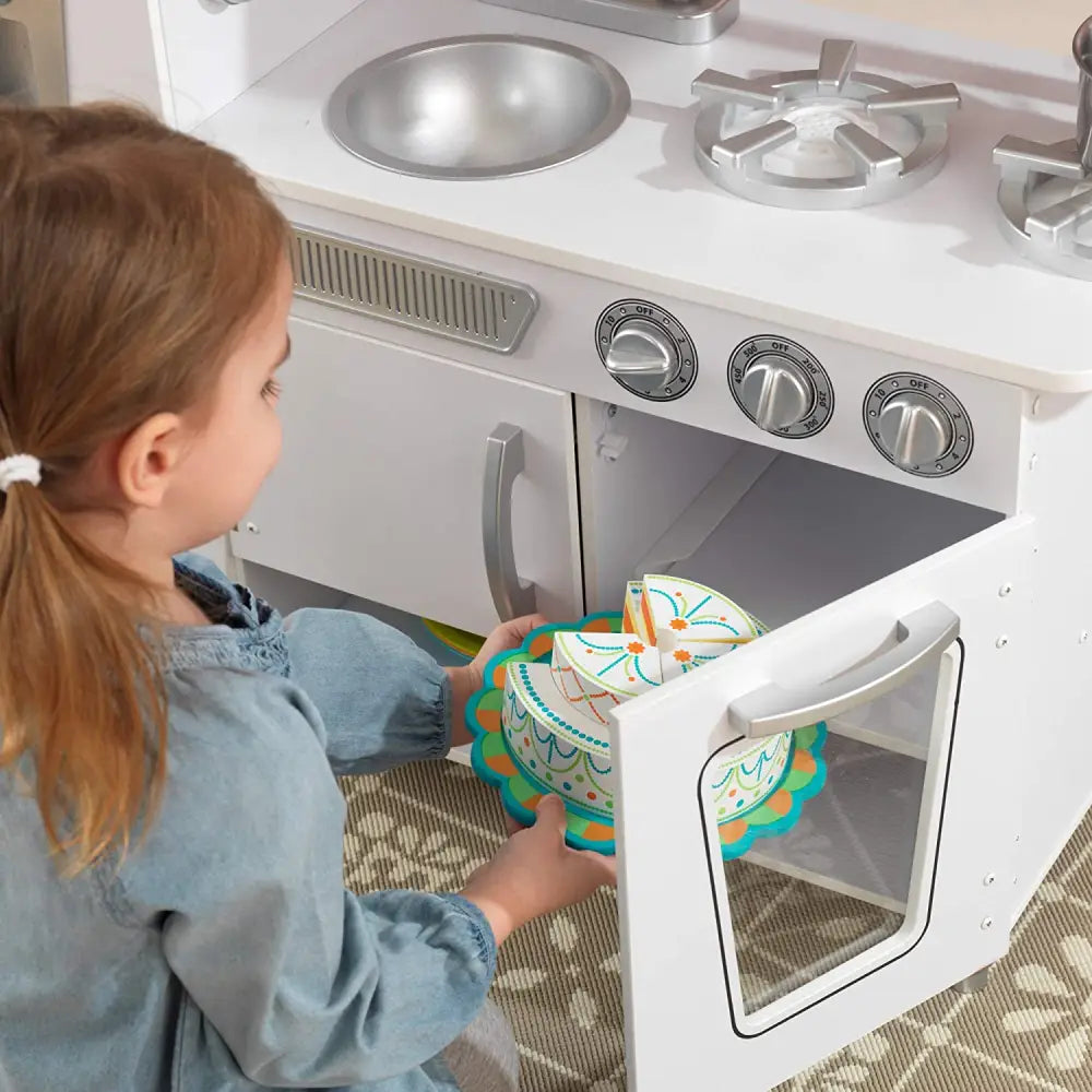 Young chef playing with doll cottage kitchen toy oven (model 3)