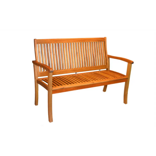 Espanyol 2 seater bench made of acacia timber with sled back