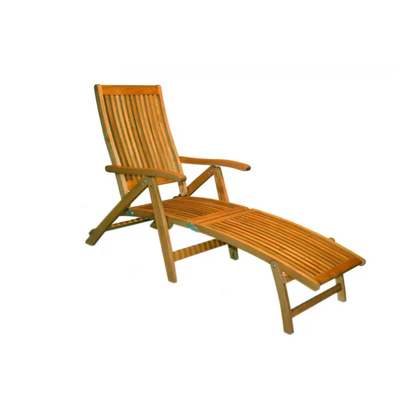 Espanyol sun chair wooden lounge chair in natural finish